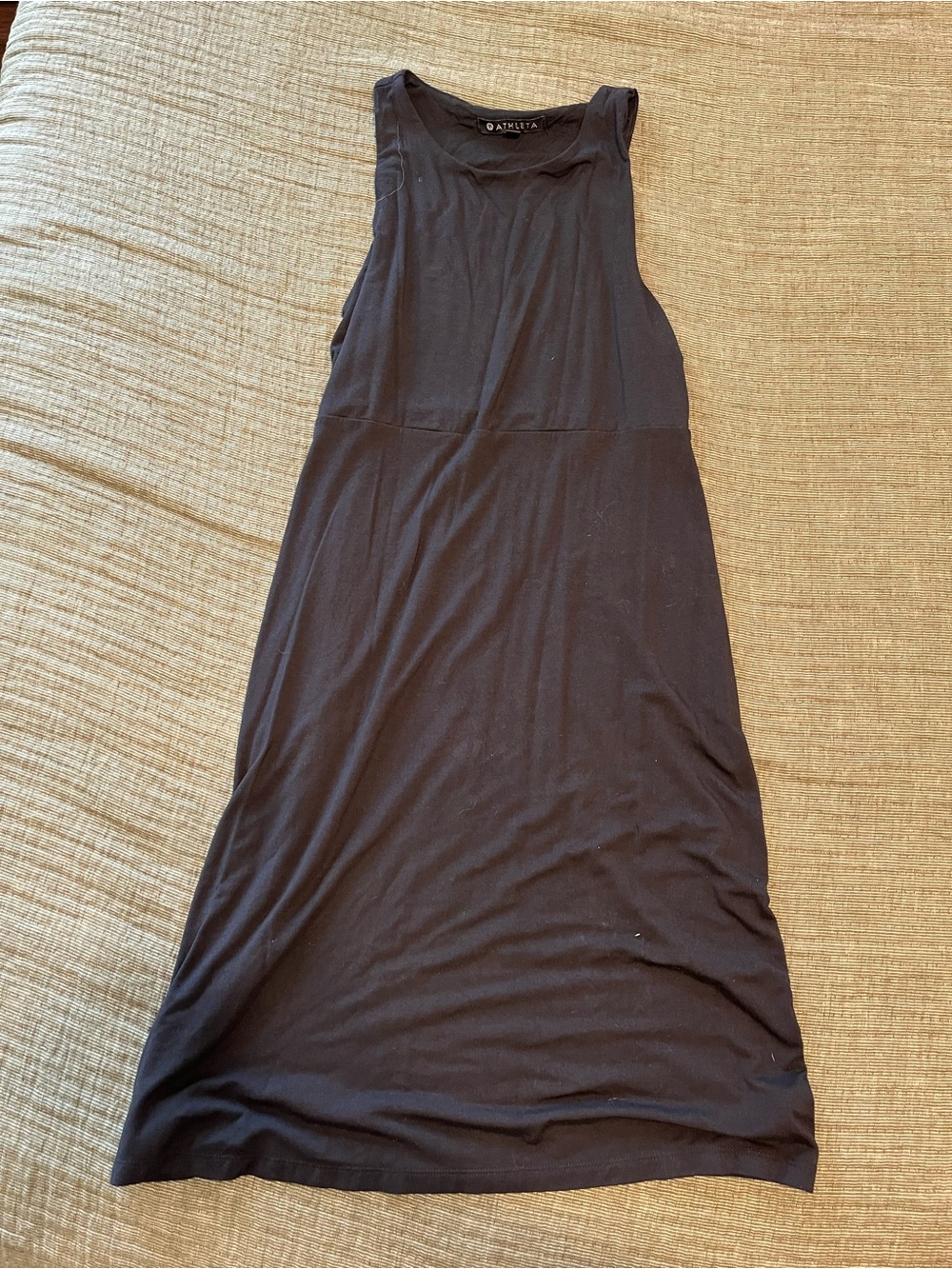 Athleta Black Sleeveless Maxi Dress with Racerback